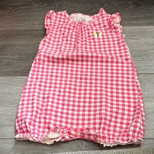 Carter's Pink Checkered Baby Romper
